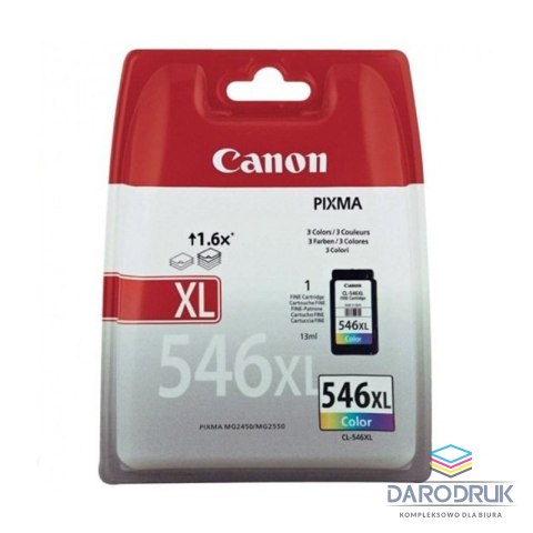 Tusz Canon CL546XL do MG2450/2550 | 13ml | CMY