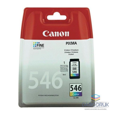 Tusz Canon CL546 do Pixma MG-2450/2550 | 180 str.| CMY