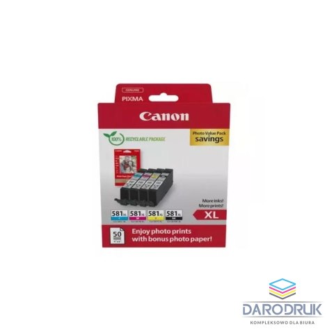 Tusz Canon CLI-581 XL do Canon Pixma TR7550/TR8550/TS6150 | 4 x 8,3 ml | CMYK