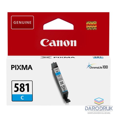 Tusz Canon CLI-581C do Pixma TR7550/TR8550/TS6150 | 5,6ml | cyan