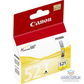 Tusz Canon CLI521Y do iP-3600/4600, MP-540/620/630/980 | 9ml | yellow
