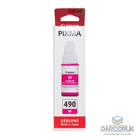 Tusz Canon GI-490 do Canon PIXMA G1400/G2400/G3400 | 70ml | magenta