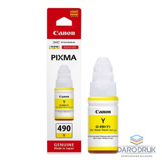 Tusz Canon GI-490 do Canon PIXMA G1400/G2400/G3400 | 70ml | yellow