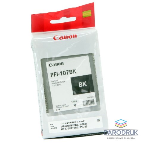 Tusz Canon PFI-107BK do iPF670/680/685/770/780/785 | 130ml | black