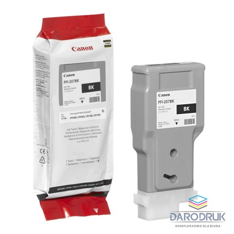 Tusz Canon PFI-207BK do iPF680/685/780/785 | 300ml | black