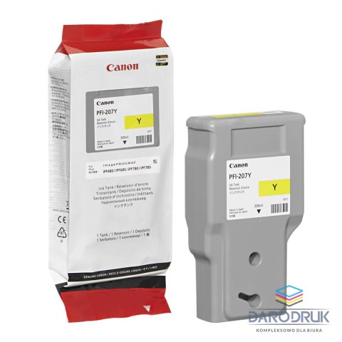Tusz Canon PFI-207Y do iPF680/685/780/785 | 300ml | yellow