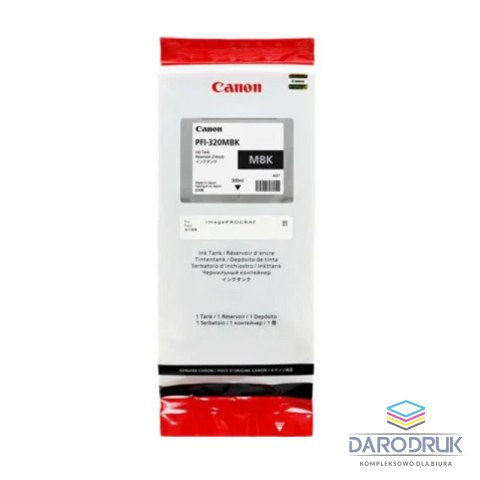 Tusz Canon PFI-320MBK do imagePROGRAF TM-200/TM205/TM300 | 300 ml | matte black