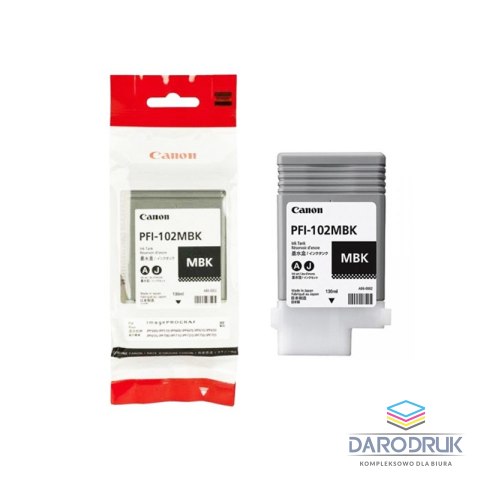 Tusz Canon PFI102MB do IPF-500/600/700/710/720/750 | 130ml | matte black