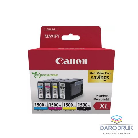 Tusz Canon PGI-1500 XL CMYK | 4260 str.