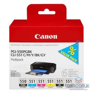 Tusz Canon PGI-550/CLI-551PGBK/C/M/Y/BK/GY
