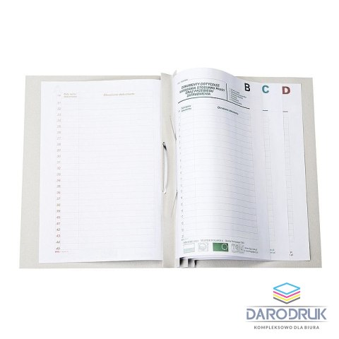 Bigo Teczka do akt osobowych A4 biały tektura 280g [mm:] 320x235 Bigo (0010)