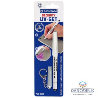 Centropen Marker specjalistyczny UV-pen + lampka wkład biały 0,6-1,0mm okrągła końcówka Centropen (2699)