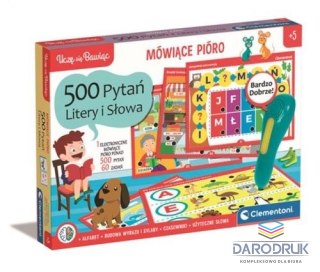 Clementoni Gra edukacyjna Mówiące pióro 500 pytań-litery Clementoni (CLM50780)
