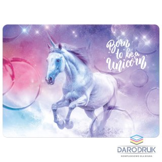 Derform Podkład na biurko Jednorożec mix PVC PCW Derform (PLAJR15)
