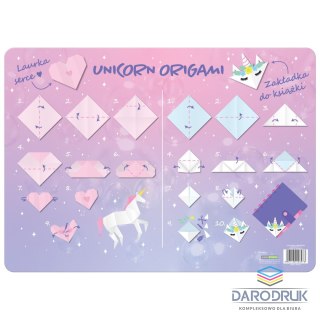 Derform Podkład na biurko Jednorożec mix PVC PCW Derform (PLAJR15)