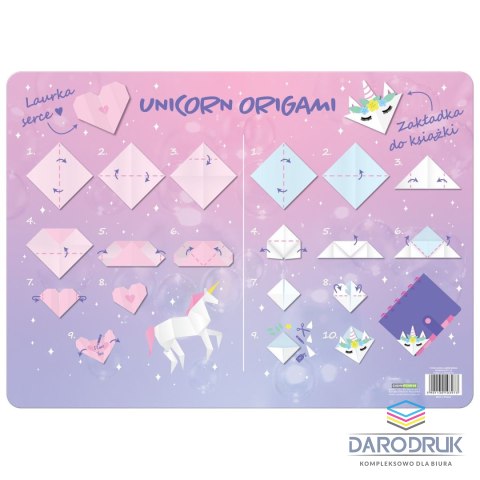 Derform Podkład na biurko Jednorożec mix PVC PCW Derform (PLAJR15)