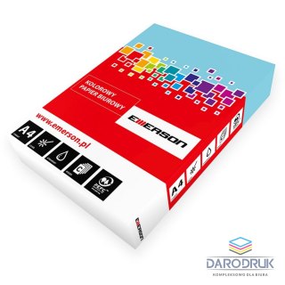 Emerson Papier kolorowy A4 kolorowy jasny niebieski, A4 niebieski 50k. 80g [mm:] 210x297 Emerson (xem408048)