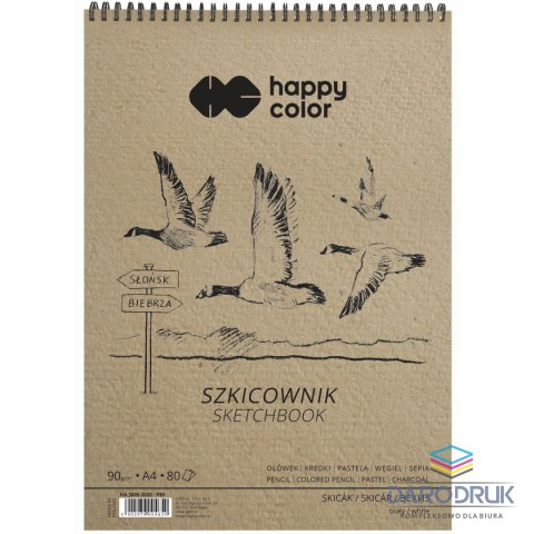 Gdd Blok artystyczny Happy Color szkicownik A4 90g 80k Gdd (HA 3809 2030-P80)