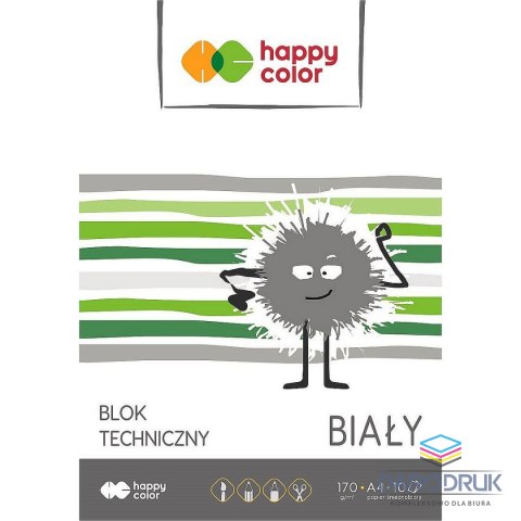 Happy Color Blok techniczny A4 biały 170g 10k Happy Color (HA 3550 2030-0)