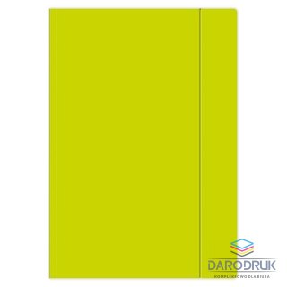 Interdruk Teczka kartonowa na gumkę A4+ limonkowa Interdruk (TEGUFLUOL)