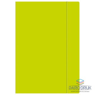 Interdruk Teczka kartonowa na gumkę A4+ limonkowa Interdruk (TEGUFLUOL)