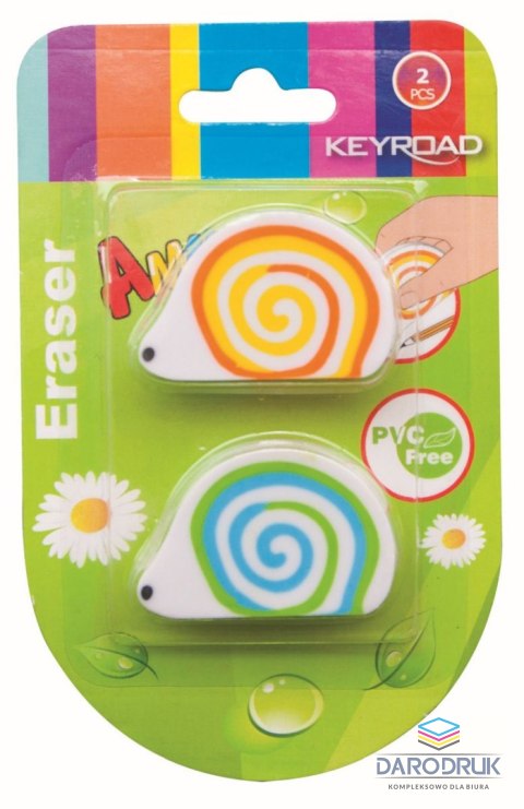 Keyroad Gumka do mazania Ślimak 2 szt Keyroad (KR970122)