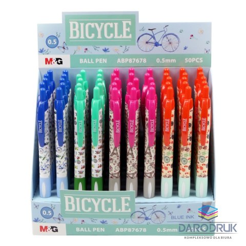M&G Długopisy automatyczne Bicycle ABP87678 M&G 0,5 mm niebieski wkład