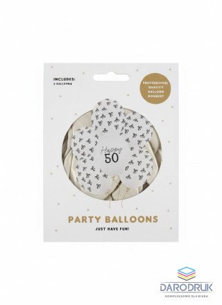 Partydeco Balon gumowy 50, Pastel Off-white mix 300mm Partydeco (SB14P-450-008Z-6)