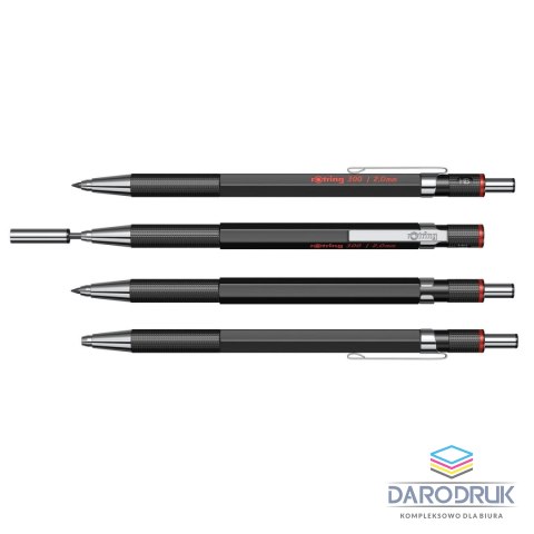 Rotring Ołówek automatyczny 300 czarny 2,0mm Rotring (1904729)