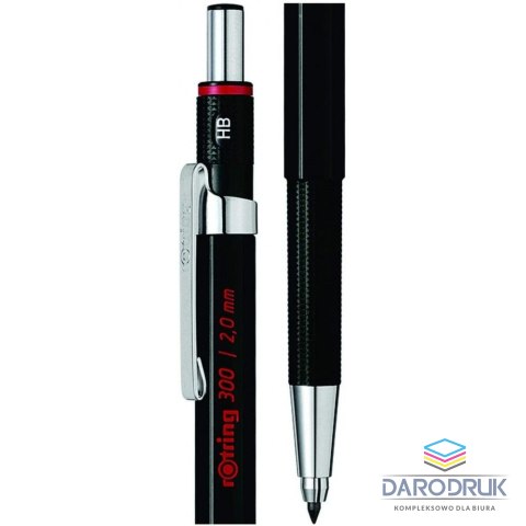 Rotring Ołówek automatyczny 300 czarny 2,0mm Rotring (1904729)