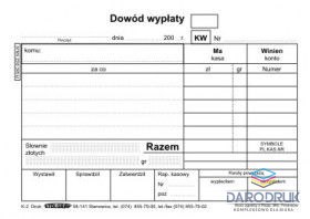 Stolgraf Druk samokopiujący A6 KW dowód wypłaty 100k. Stolgraf (K2)