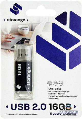 Storange Pendrive black 16GB Storange (STORANPEN16GBBK2.0)