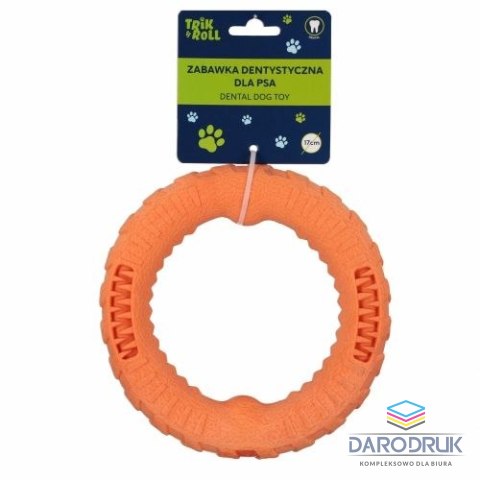 Trik Roll Gadżet Zabawka dla psa dentystyczna 17cm pomarańczowa Trik Roll (560869)