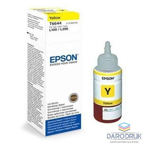 Butelka z tuszem Epson T6644 do L-100/200/210/300/355/550 | 70ml | yellow