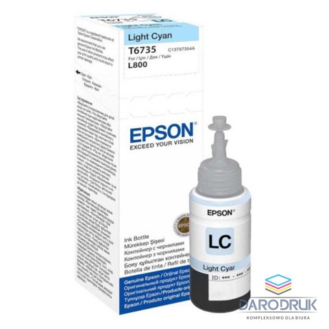 Butelka z tuszem Epson T6735 do L800, L1800 | 70ml | light cyan