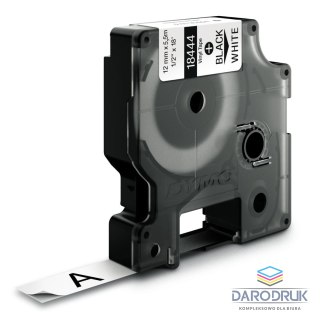 Dymo taśma do drukarek Rhino | 18444 | 12mm/5,5m | czarny/biały | winylowa