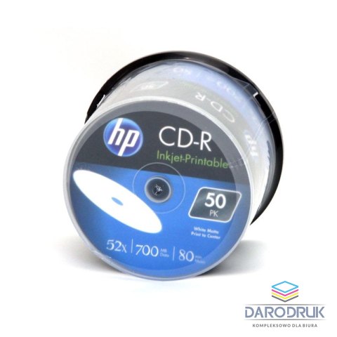 HP CD-R | 700MB | x52 | cake/ 50 WHITE FF InkJet Printable