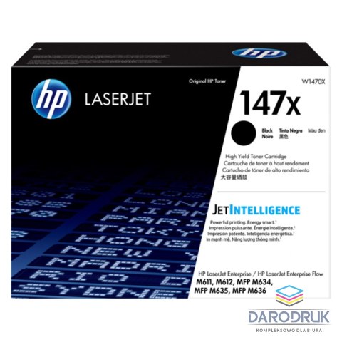Toner HP 147X do LaserJet Enterprise M611dn | 25 200 str. | black