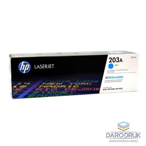 Toner HP 203A do Color LaserJet Pro M254dn/M280nw | 1 300 str | cyan