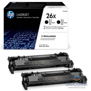 Toner HP 26X do LaserJet Pro M402/426 | 2x 9 000 str. | black