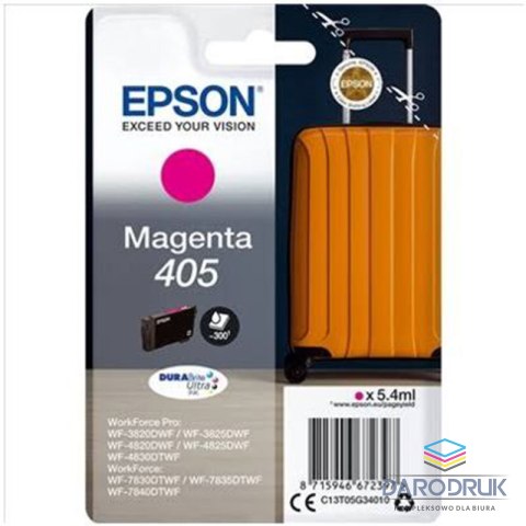 Tusz Epson 405XL do WF-7835/7830D/7840DTWF | 14,7 ml | Magenta