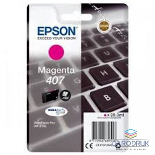 Tusz Epson 407 do WF-4745DTWF | 20,3 ml | Magenta