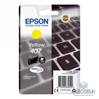 Tusz Epson 407 do WF-4745DTWF | 20,3 ml | Yellow