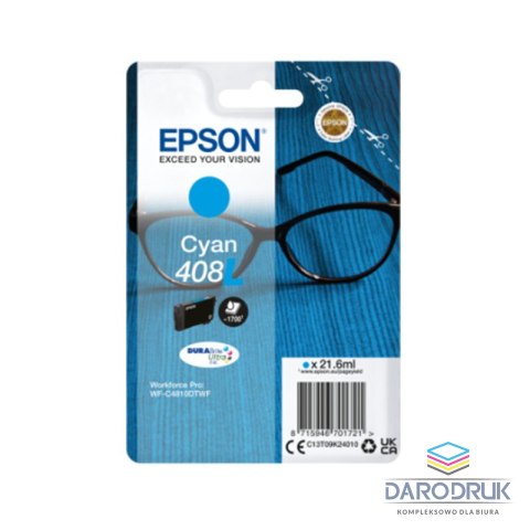 Tusz Epson 408L T09K2 XL do WF-C4810DTWF | cyan | 21,6 ml | 1 700 str