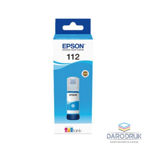 Tusz Epson ET112 do EcoTank L15150/L15160 | 6000str. | 70 ml | cyan