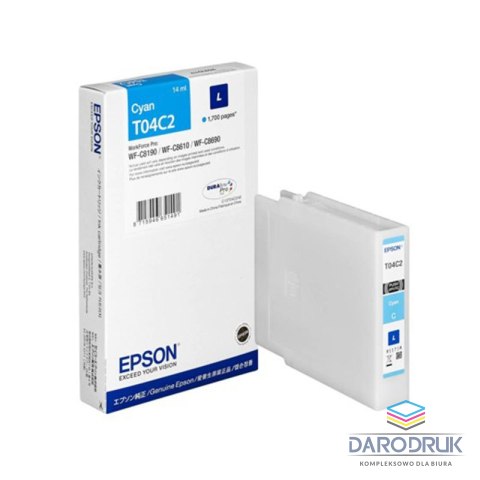 Tusz Epson T04C2 L do WF-C81xx/C86xx | cyan | 1700str | 14ml