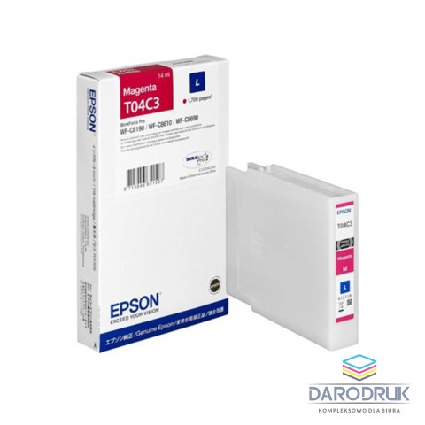 Tusz Epson T04C3 L do WF-C81xx/C86xx | magenta | 1700str | 14ml