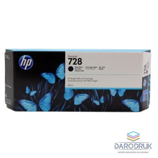 Tusz HP 728 do Designjet T730/T830 | 300ml | matte black