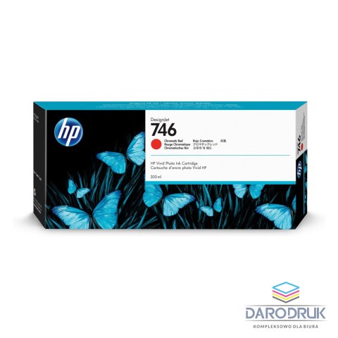 Tusz HP 746 do Designjet Z6/Z9 | 300ml | Chromatic Red