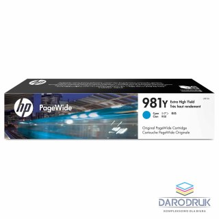 Tusz HP 981XXL Extra HY do PageWide Color 556dn | 16 000 str. | cyan